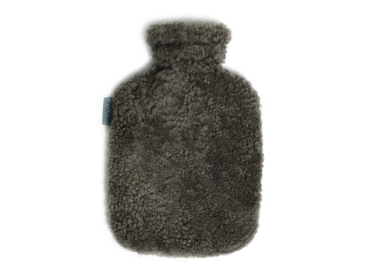 Shorn Curly Hot Water Bottle Cover with Bottle - Fossil